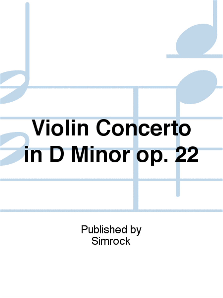 Violin Concerto in D Minor op. 22 Orchestra scores gallery preview page 1