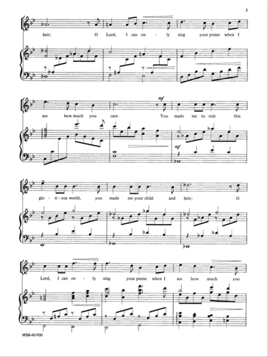 The Wonder of His Care High Voice scores gallery preview page 2