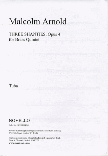 Malcolm Arnold: Three Shanties Op.4 (Parts)