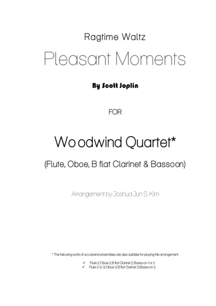 Pleasant Moments for Woodwind Quartet image number null