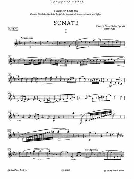 Sonata, Op. 166 - Oboe and Piano