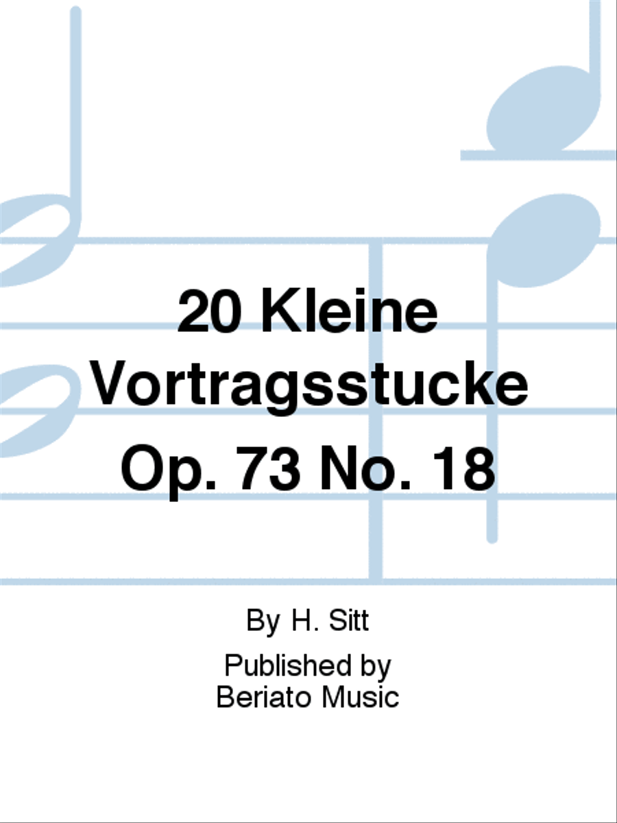 20 Kleine Vortragsstucke Op. 73 No. 18 Violin Solo scores gallery preview page 1