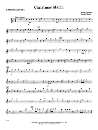 Christmas March: B-flat Tenor Saxophone