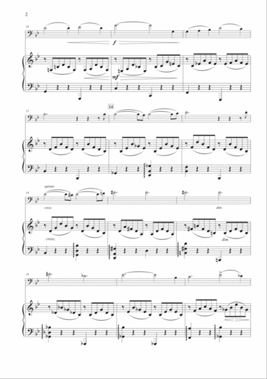 Dreams of Love No. 3 for Trombone and Piano Piano scores gallery preview page 4
