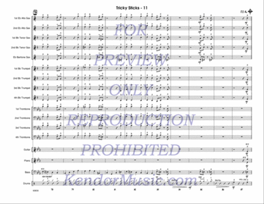 Tricky Sticks Jazz Ensemble scores gallery preview page 12