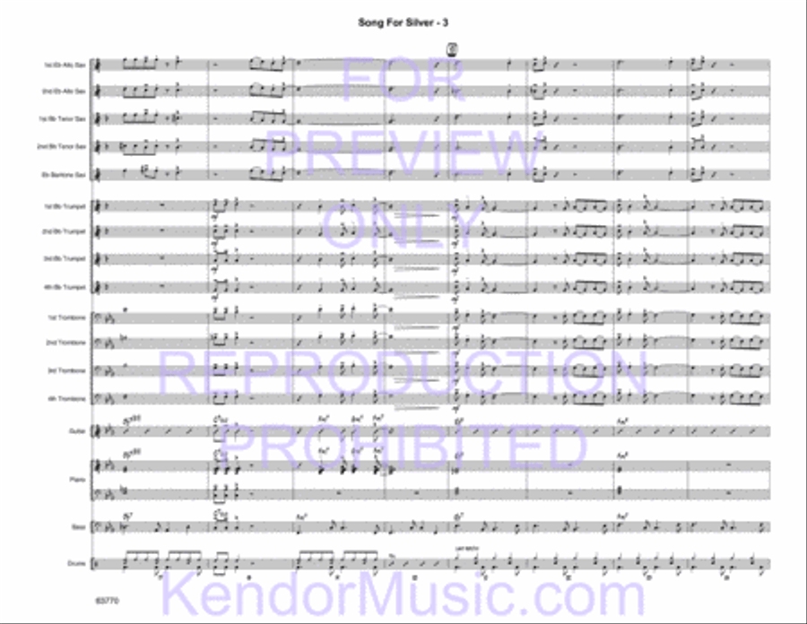 Song for Silver Jazz Ensemble scores gallery preview page 5