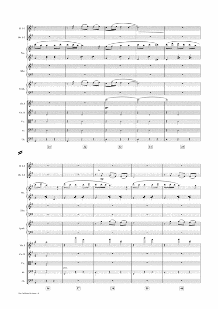 The Girl With No Name Full Orchestra scores gallery preview page 6