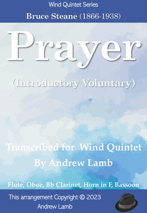 Book cover for Prayer (by Bruce Steane, arr. Wind Quintet)