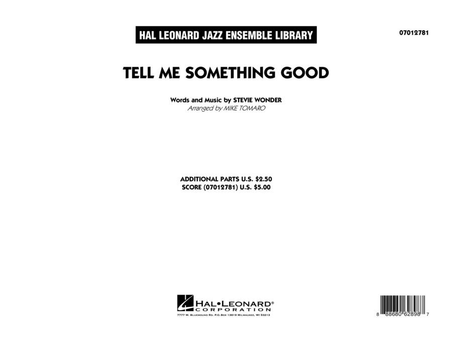 Tell Me Something Good - Conductor Score (Full Score)