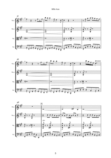 Billie Jean - String Quartet score