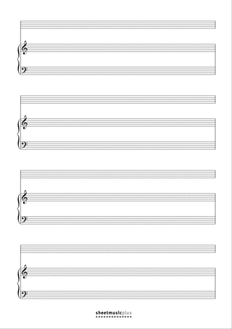 Grand Staff + Solo Manuscript Paper (Blank) Staff Paper scores gallery preview page 3