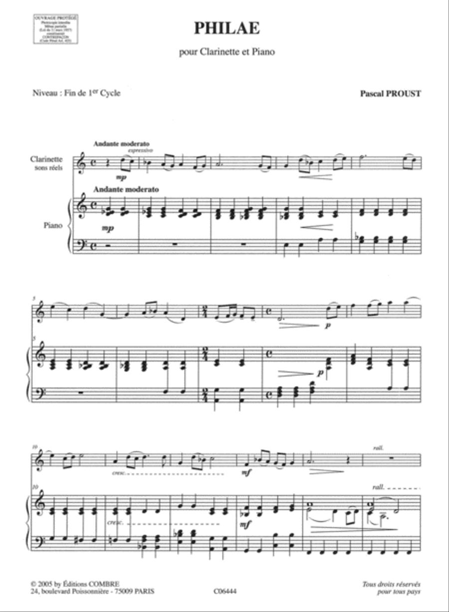 Philae Clarinet Solo scores gallery preview page 2