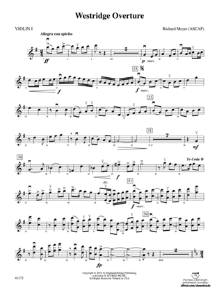 Westridge Overture: 1st Violin