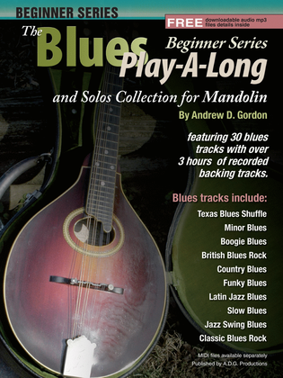Book cover for The Blues Play-A-Long and Solos Collection for Mandolin Beginner Series