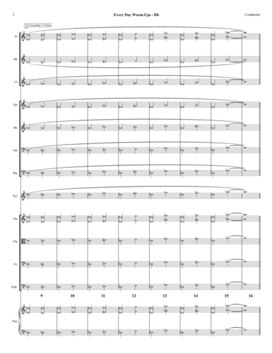 Db - Every Day Warm-Ups for Full Orchestra Concert Band scores gallery preview page 2