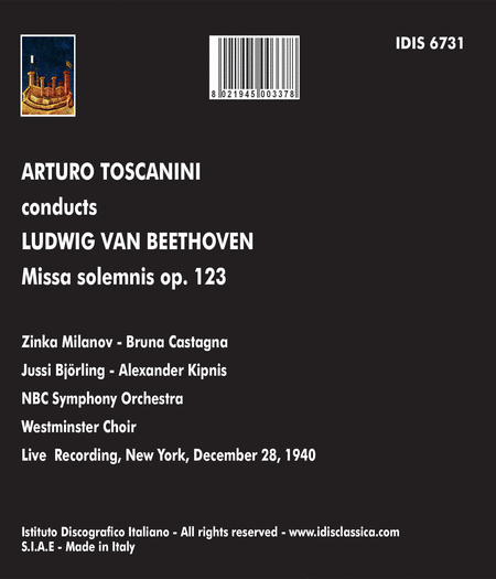 Toscanini conducts Beethoven - Missa Solemnis Op. 123