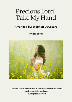 Book cover for Precious Lord, Take My Hand (Viola solo and Piano)