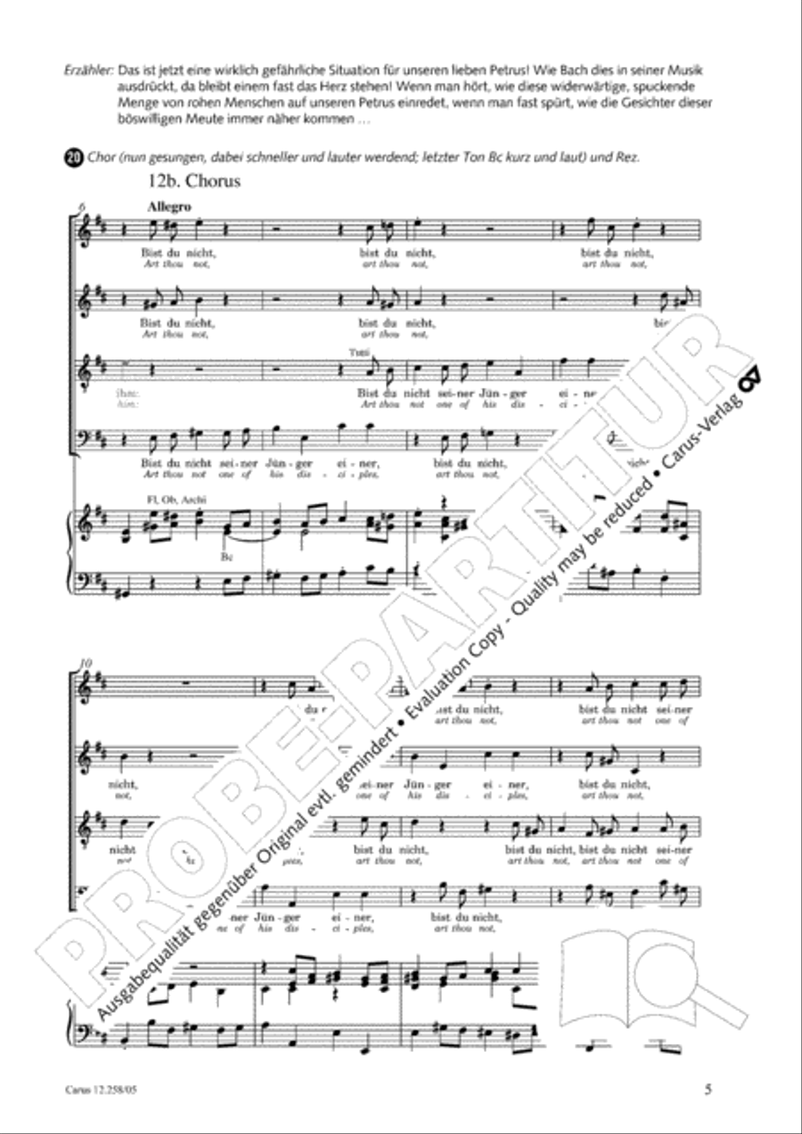 Johann Sebastian Bachs Johannes-Passion fur Kinder und Jugendliche STB scores gallery preview page 6