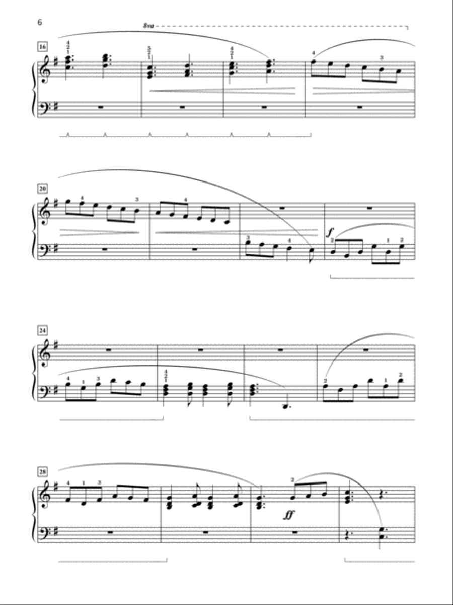 Grand One-Hand Solos for Piano, Book 5: 8 Intermediate Pieces for Right or Left Hand Alone Piano Method scores gallery preview page 6