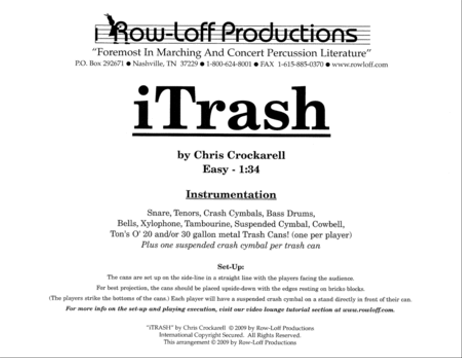 iTrash w/Tutor Tracks Percussion Ensemble scores gallery preview page 2