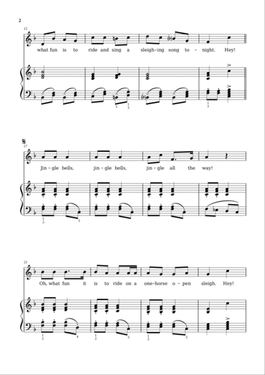 Jingle Bells Voice scores gallery preview page 2