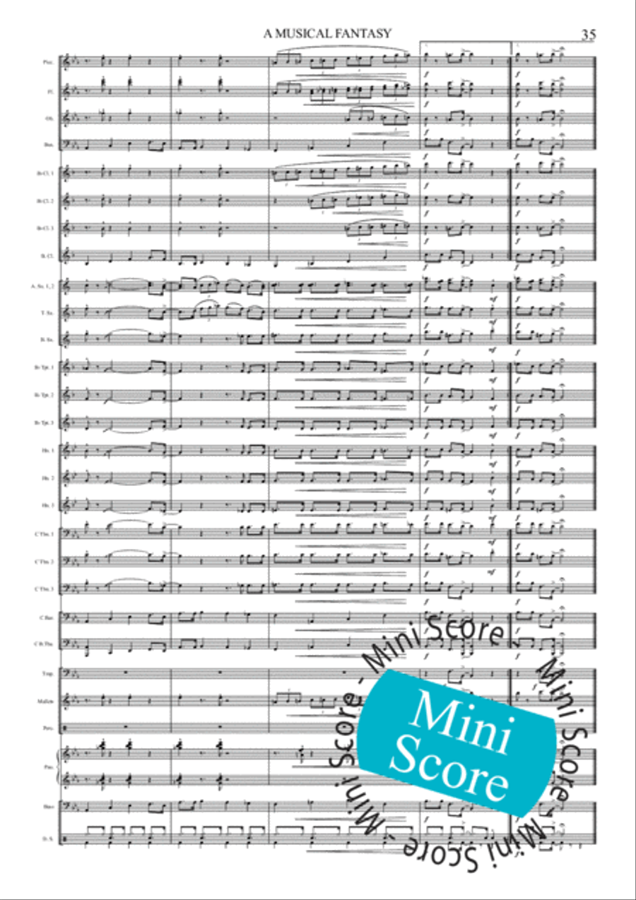 A Musical Fantasy Concert Band scores gallery preview page 41