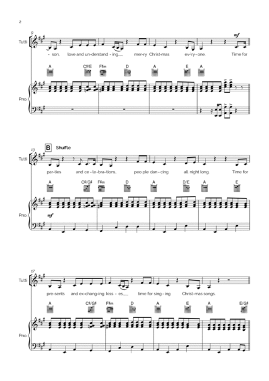 Merry Christmas Everyone 3-Part scores gallery preview page 2
