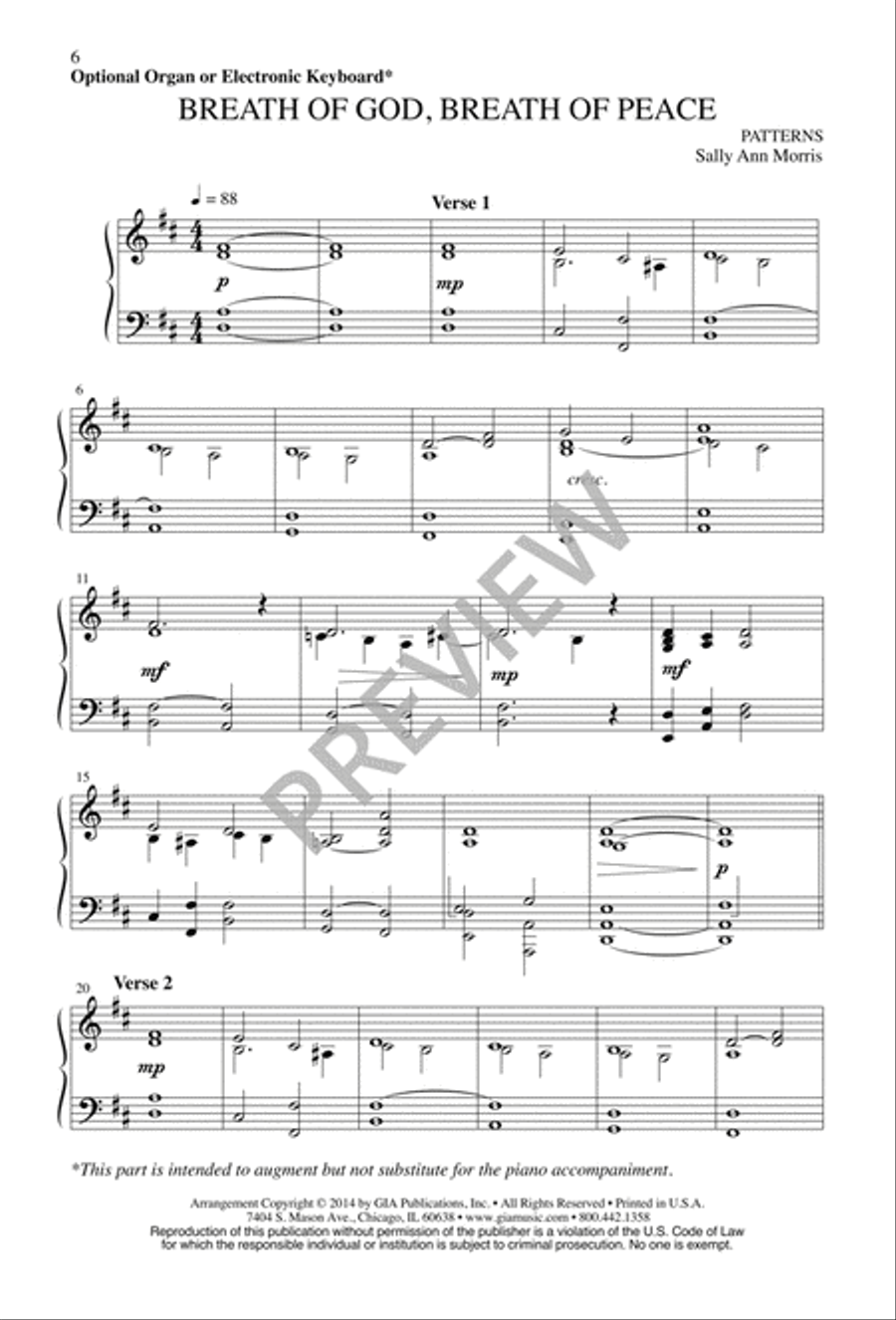 Breath of God, Breath of Peace 4-Part scores gallery preview page 7