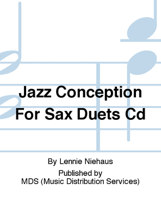 Book cover for Jazz Conception for Sax Duets CD