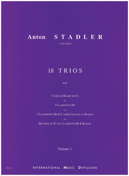 Stadler: 18 Trios - Volume 1