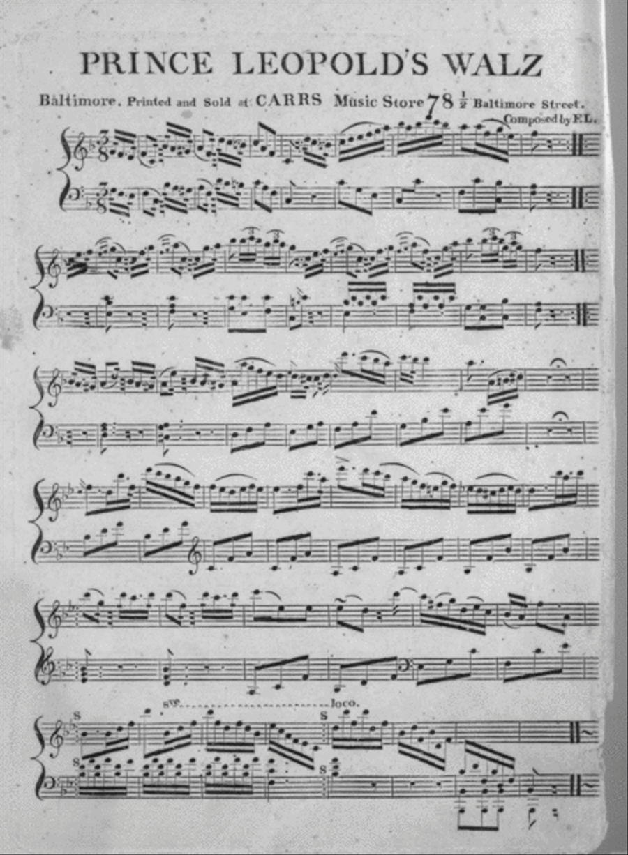 Prince Leopold's Walz Piano Solo scores gallery preview page 1