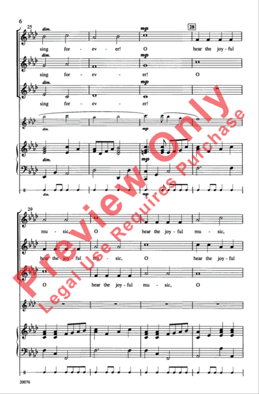 O Hear the Joyful Music Women's Choir scores gallery preview page 6