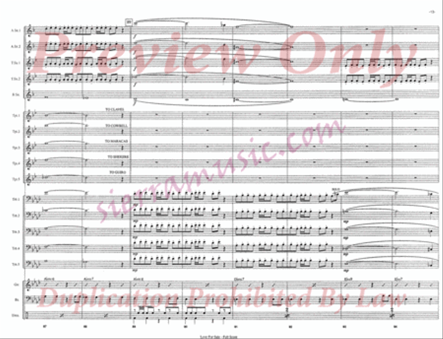 Love For Sale Jazz Ensemble scores gallery preview page 14