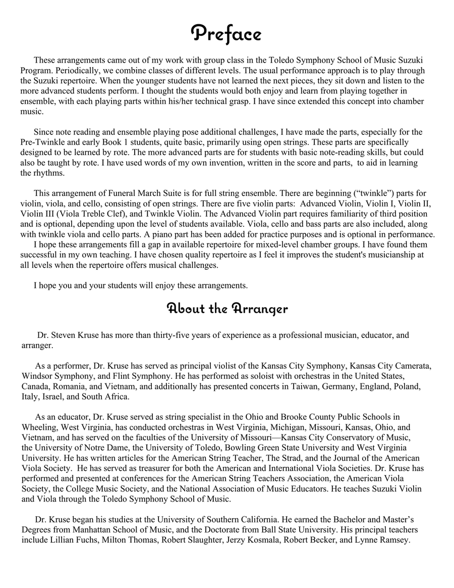 Funeral March Suite for Multi-Level String Orchestra String Orchestra scores gallery preview page 2