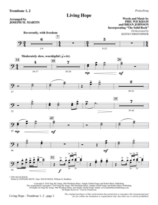 Living Hope (arr. Joseph M. Martin) - Trombone 1 & 2