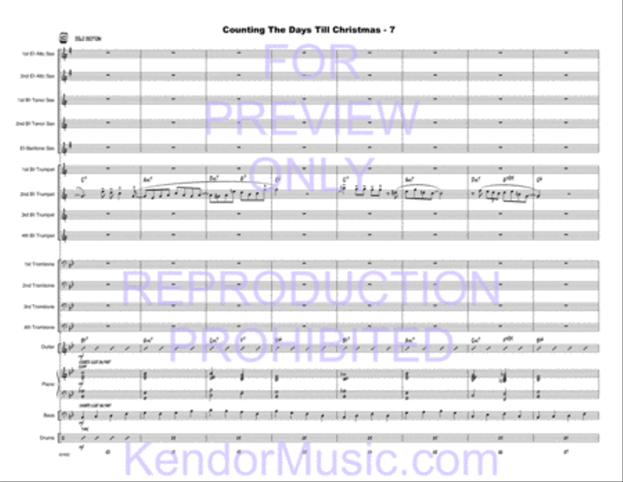 Counting The Days Till Christmas Jazz Ensemble scores gallery preview page 8