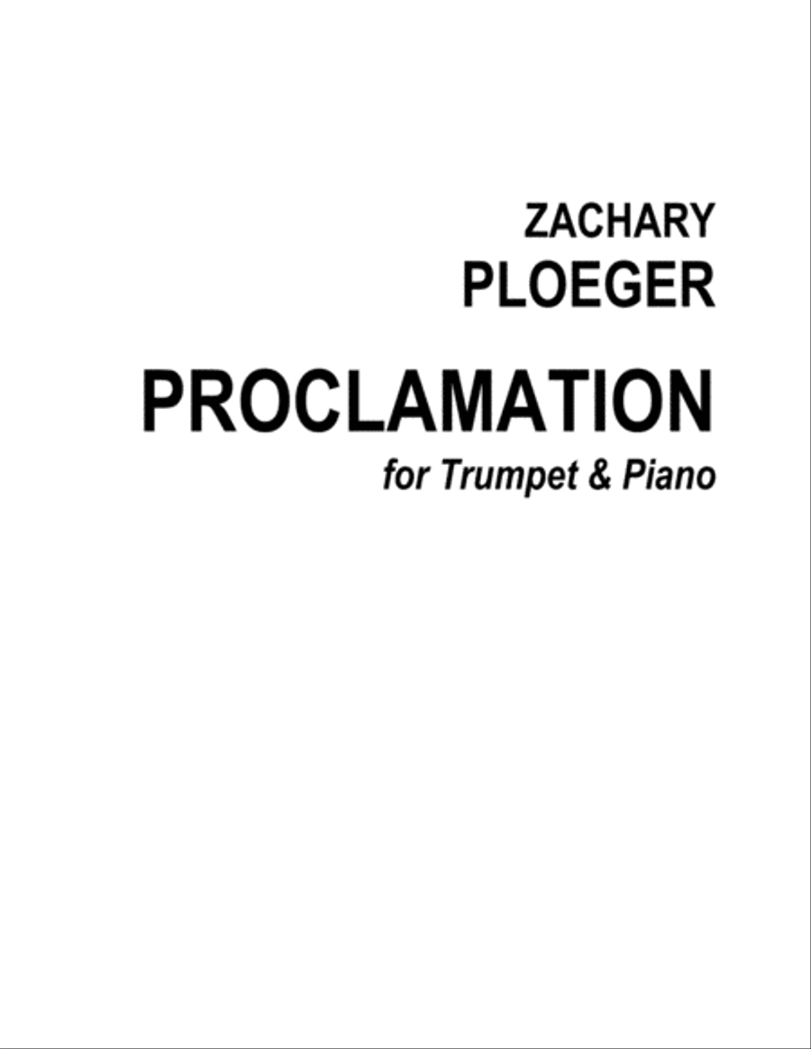 Proclamation for Trumpet and Piano Trumpet Solo scores gallery preview page 3