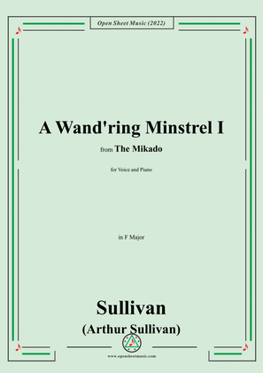 Book cover for Sullivan-A Wand'ring Minstrel I,in F Major