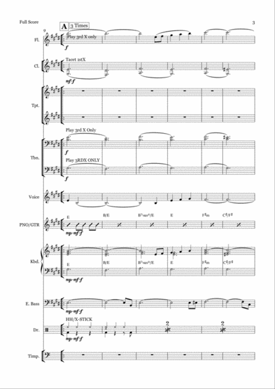 Happy Xmas (War Is Over) Jazz Ensemble scores gallery preview page 3