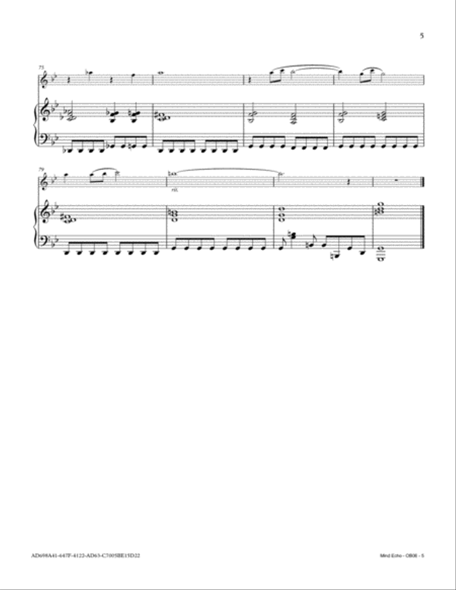 Mind Echo Mind Echo Piano scores gallery preview page 5