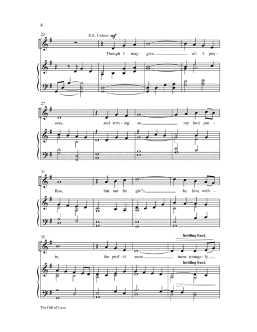 The Gift of Love 3-Part scores gallery preview page 5