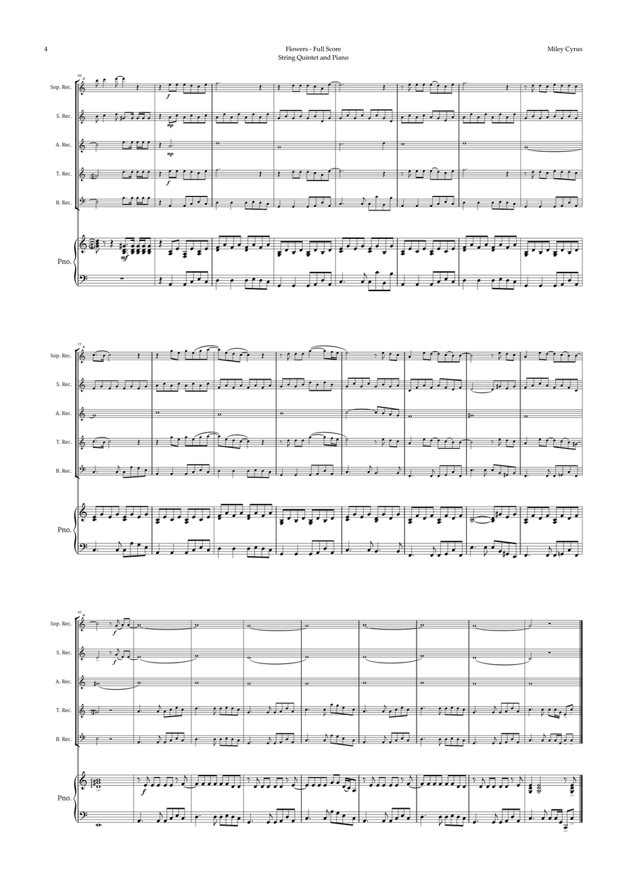 Flowers Recorder scores gallery preview page 4