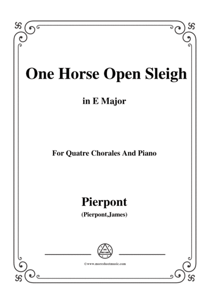 Pierpont-Jingle Bells(The One Horse Open Sleigh),in E Major,for Quatre Chorales image number null