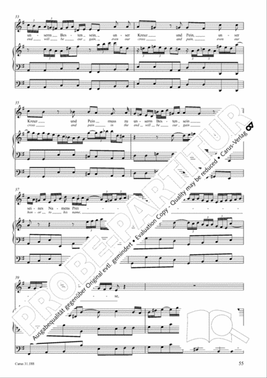 I have placed all my confidence (Ich habe meine Zuversicht) 4-Part scores gallery preview page 56