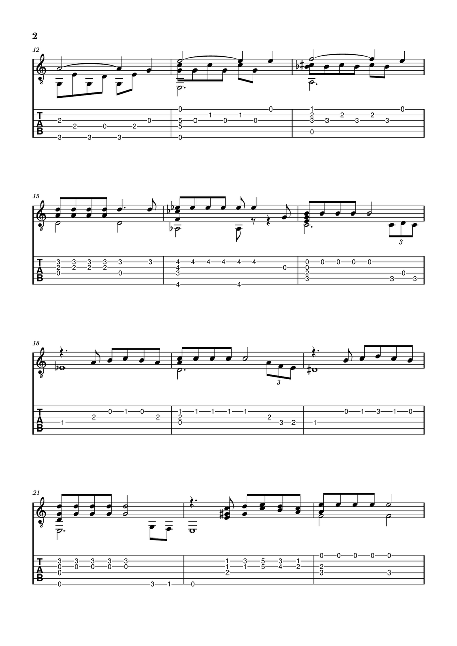 Eu Sei Que Vou Te Amar Electric Guitar scores gallery preview page 2