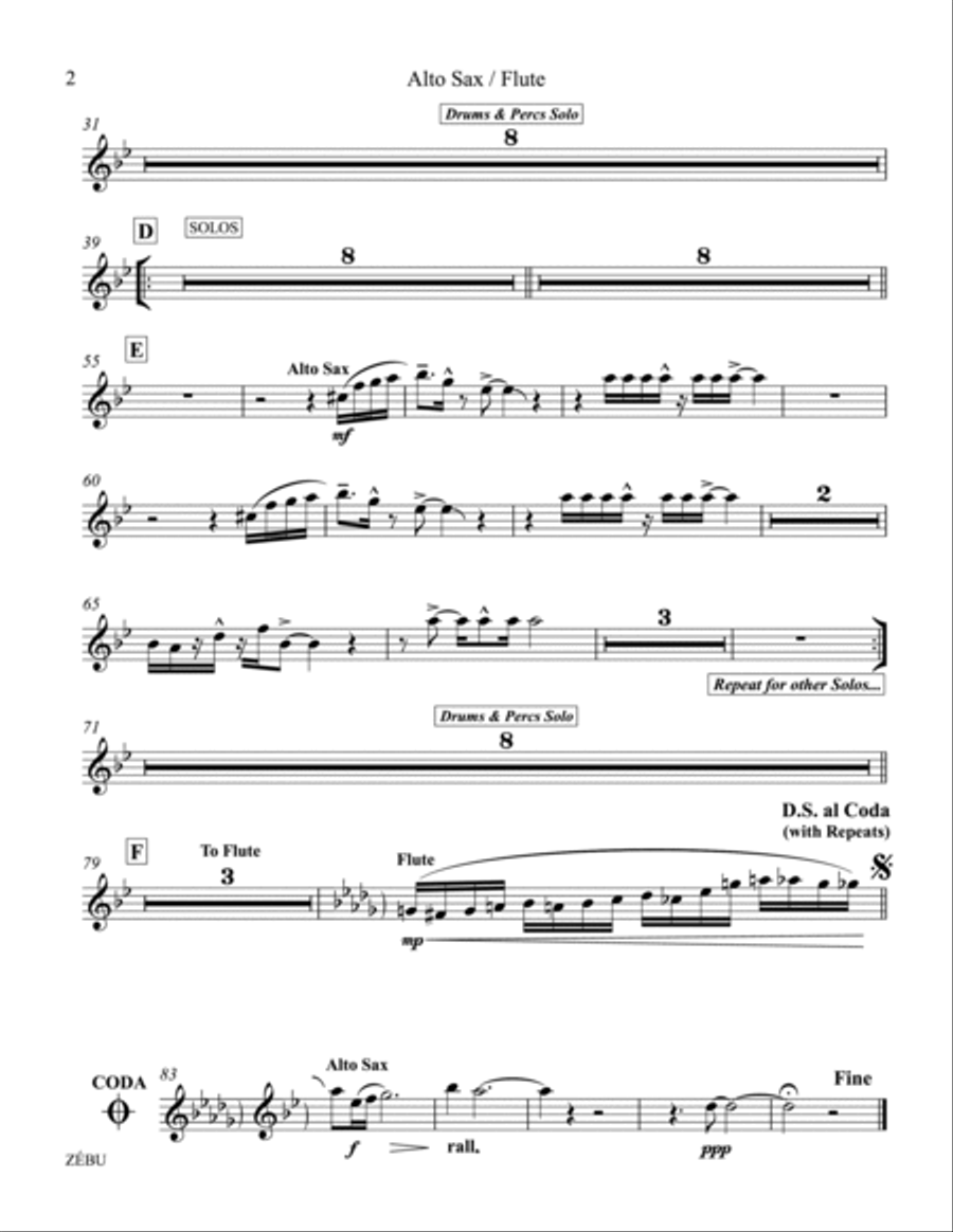 ZÉBU Jazz Ensemble scores gallery preview page 3