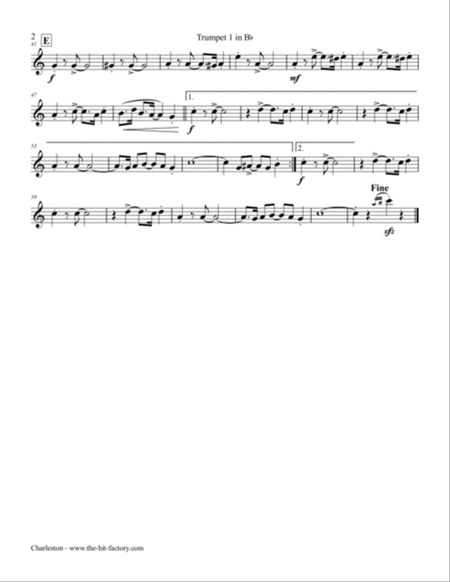 Charleston - 20ths Classic - Brass Quintet - Bb Brass Quintet scores gallery preview page 6