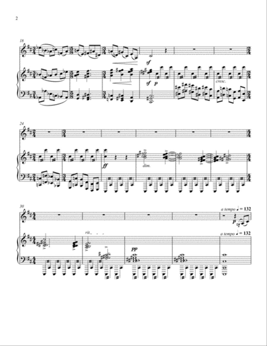 Fantasy For Violin and Piano Violin Solo scores gallery preview page 3