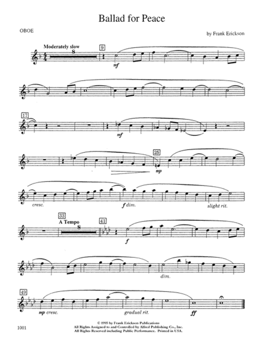 Ballad for Peace: Oboe