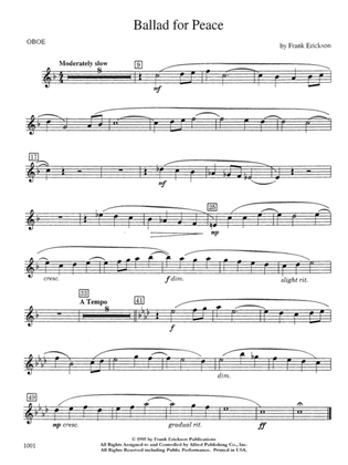 Ballad for Peace: Oboe